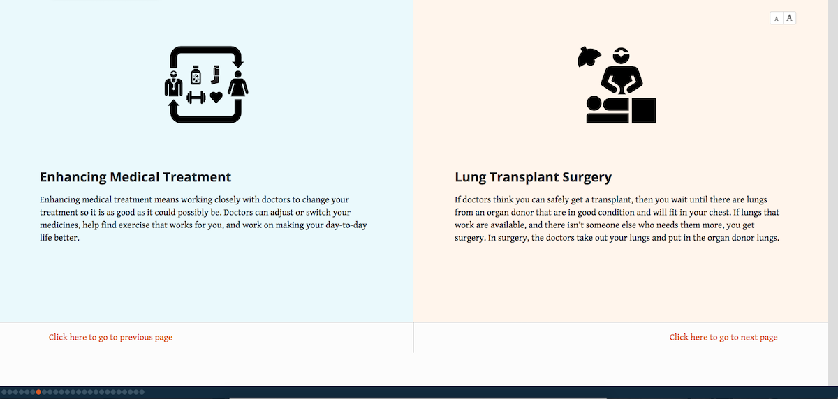 We put equal emphasis on the two treatments of COPD